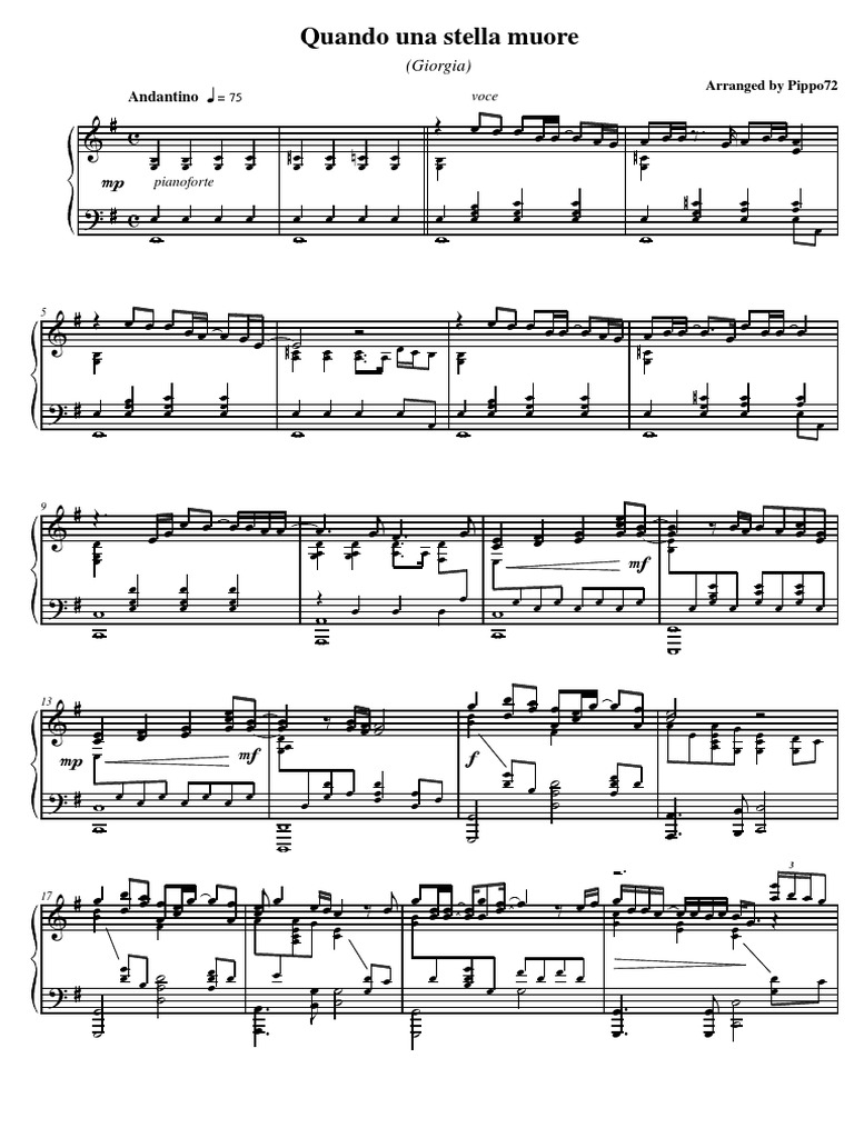 Quando una stella muore: Andantino