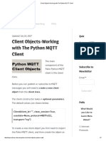 Client Objects-Working With The Python MQTT Client
