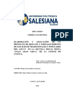 Sede: Cuenca Carrera: Cultura Física: Tesis Previa A La Obtención Del Título de Licenciada en Cultura Física