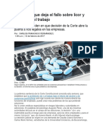 La Resaca Que Deja El Fallo Sobre Licor y Drogas en El Trabajo