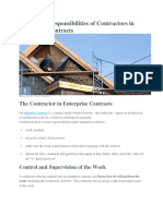 Rights and Responsibilities of Contractors in Enterprise Contracts