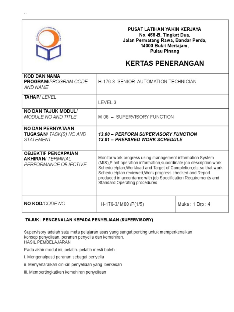 Kertas Penerangan 1,2,3,4,5 | PDF