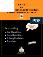 Index of Content - Ebook On Board Resolutions and Procedures Under Companies Act 2013