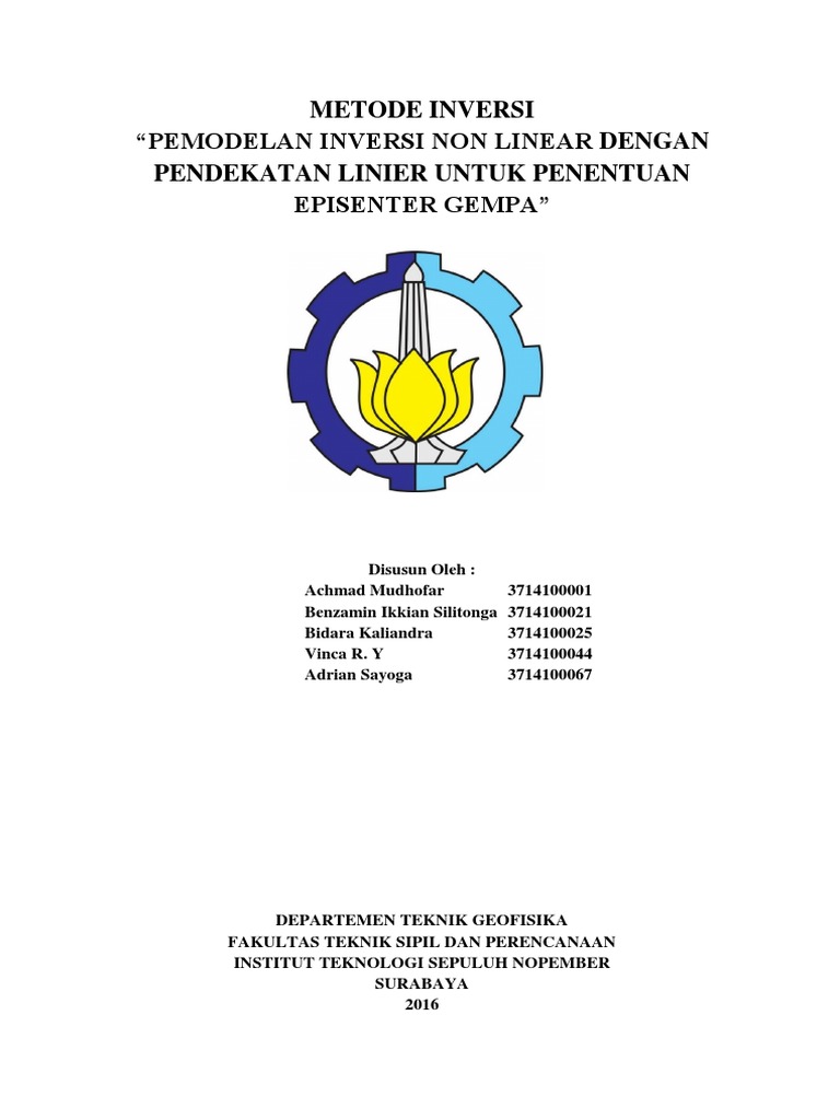 Pemodelan Inversi Episenter Gempa | PDF | Sains & Matematika
