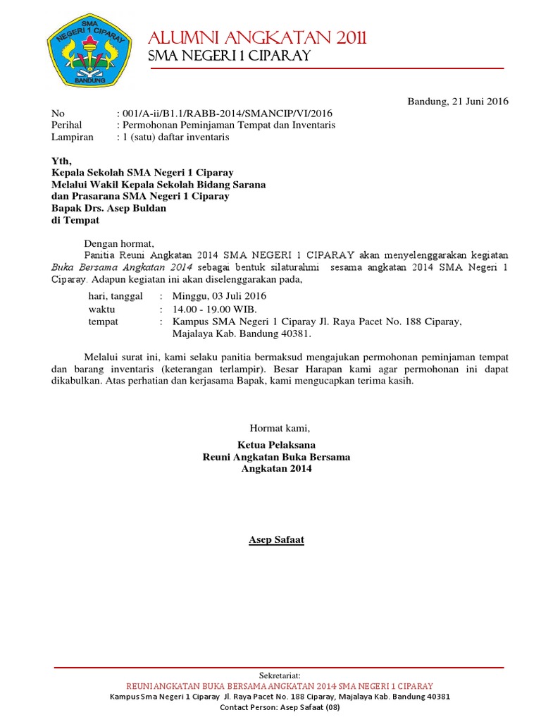 940 Contoh Surat Undangan Bukber Alumni Terbaru