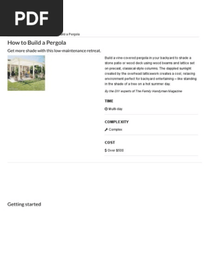 How to Build a Pergola _ Family Handyman