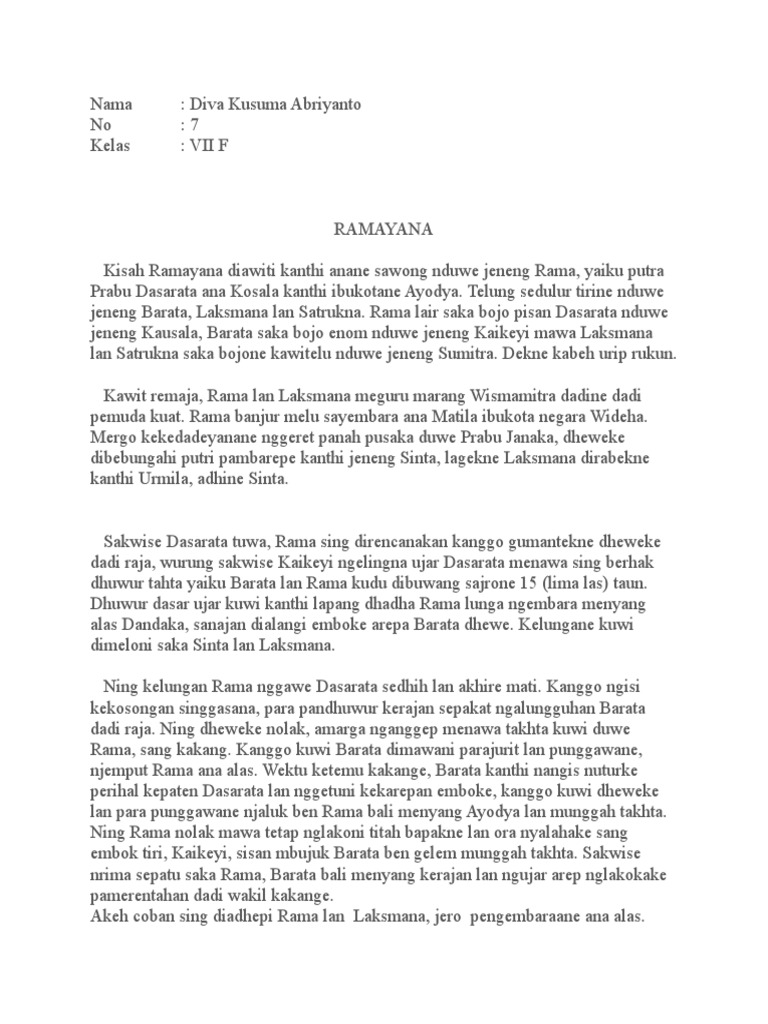 Cerita Bahasa Jawa Cerita Bahasa Jawa