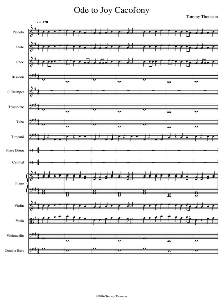 Ode To Joy For Orchestra-Parts | PDF | Orchestral Music | Musical ...