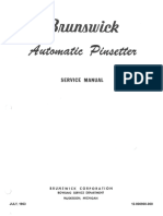 BB Service Manuals Brunswick Automatic Pinsetter Service Manual R7-1962 PDF