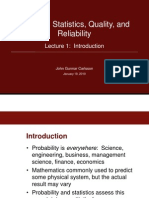 IE 4521: Statistics, Quality, and Reliability: Lecture 1: Introduction