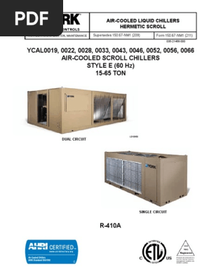 York Ycal0065 Technical Data Manualzz Com