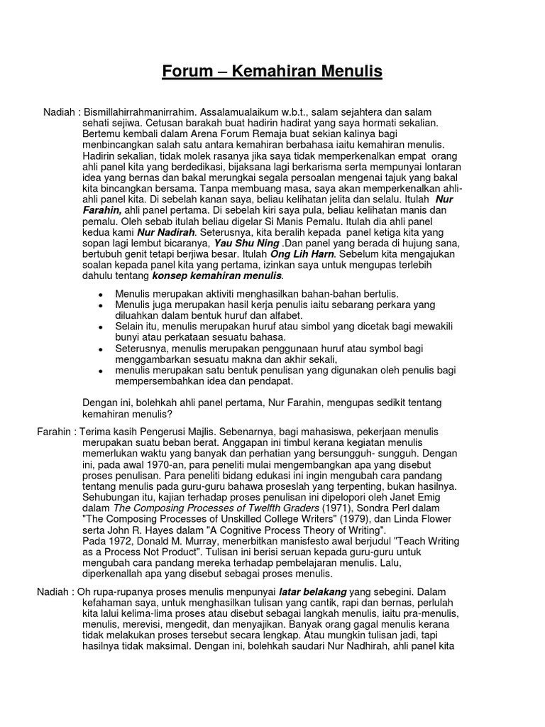 Proses Kemahiran Menulis yang Berkesan | PDF | Karier & Perkembangan