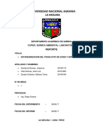 REPORTE. Estandarizacion Del Tiosulfato de Sodio y EDTA