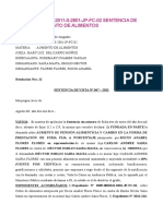 Sentencia de vista - aumento de alimentos