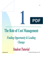 The Role of Cost Management: Finding Opportunity & Leading Change