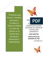 Protocolo Del PRD para Prevenir, Atender, Sancionar y Erradicar La Violencia Política en Razón de Género