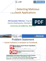 Frappe: Detecting Malicious Facebook Applications:, Ting-Kai Huang, Harsha Madhyastha, Michalis Faloutsos