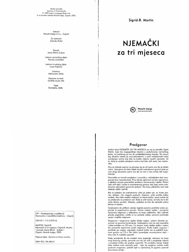 Njemacki Za Tri Mjeseca PDF PDF bild