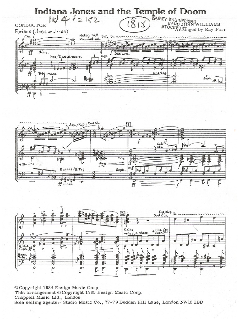 Indiana Jones Score PDF