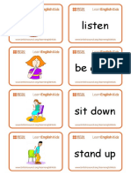 Flashcards Classroom Language PDF