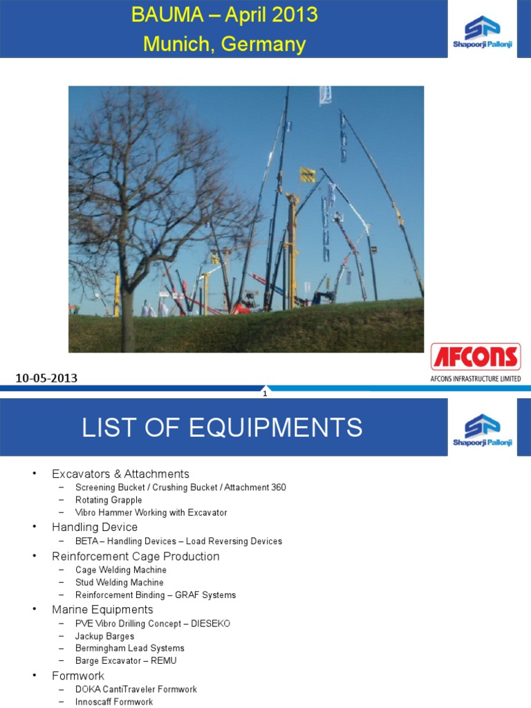 Construction Equipment Overview | PDF | Crane (Machine) | Mechanical ...