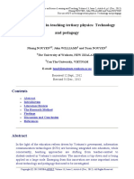 The Use of ICT in Teaching Tertiary Physics: Technology and Pedagogy