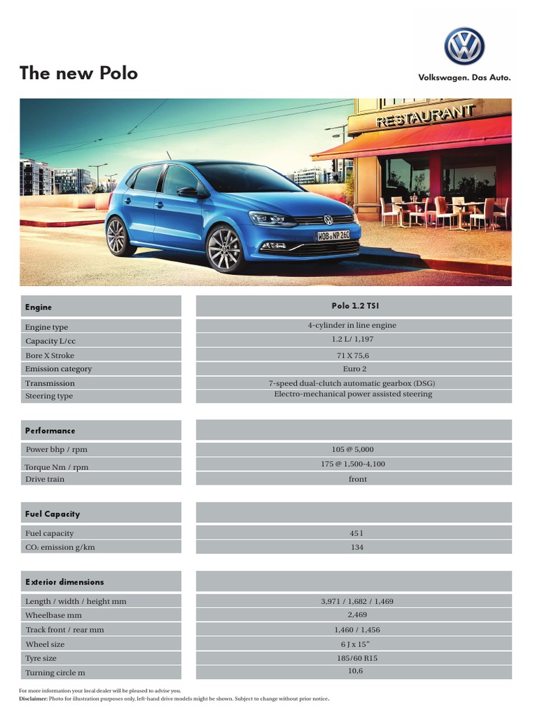 Volkswagen Polo 1.2 TSI Brochure | PDF | Automobiles |