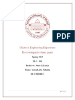 Electrical Engineering Capstone Project on Electromagnetics
