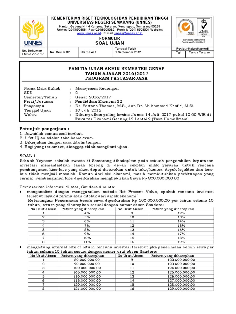 Soal Uas Genap 2016 2017 Manajemen Keuangan Copy Docx