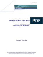 European Regulators Group: Annual Report 2007