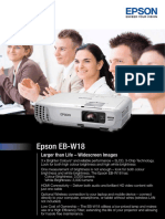 Epson EB-W18: Larger Than Life - Widescreen Images