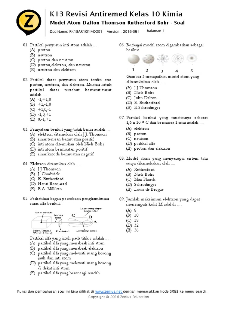 Model Atom Bohr | PDF