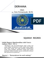 Analisis Regresi Sederhana