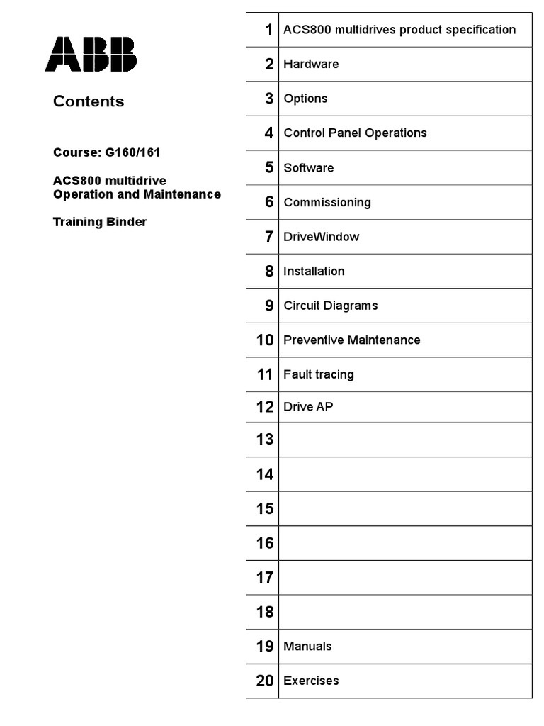 ACS800 Multidrives Operation Guide | PDF