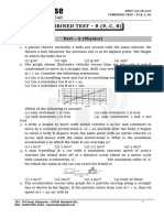 Neet - Combined Test - 8 (p, c, b) - 20.08.2017