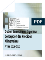 Conception de Procedes Alimentaires