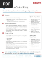2016 Azure AD Auditing Quick Reference Guide