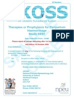 UKOSS Peripartum Haemorrhage RCOG