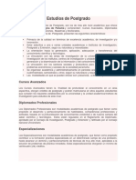 Programas de Postgrados Contactos Facultades