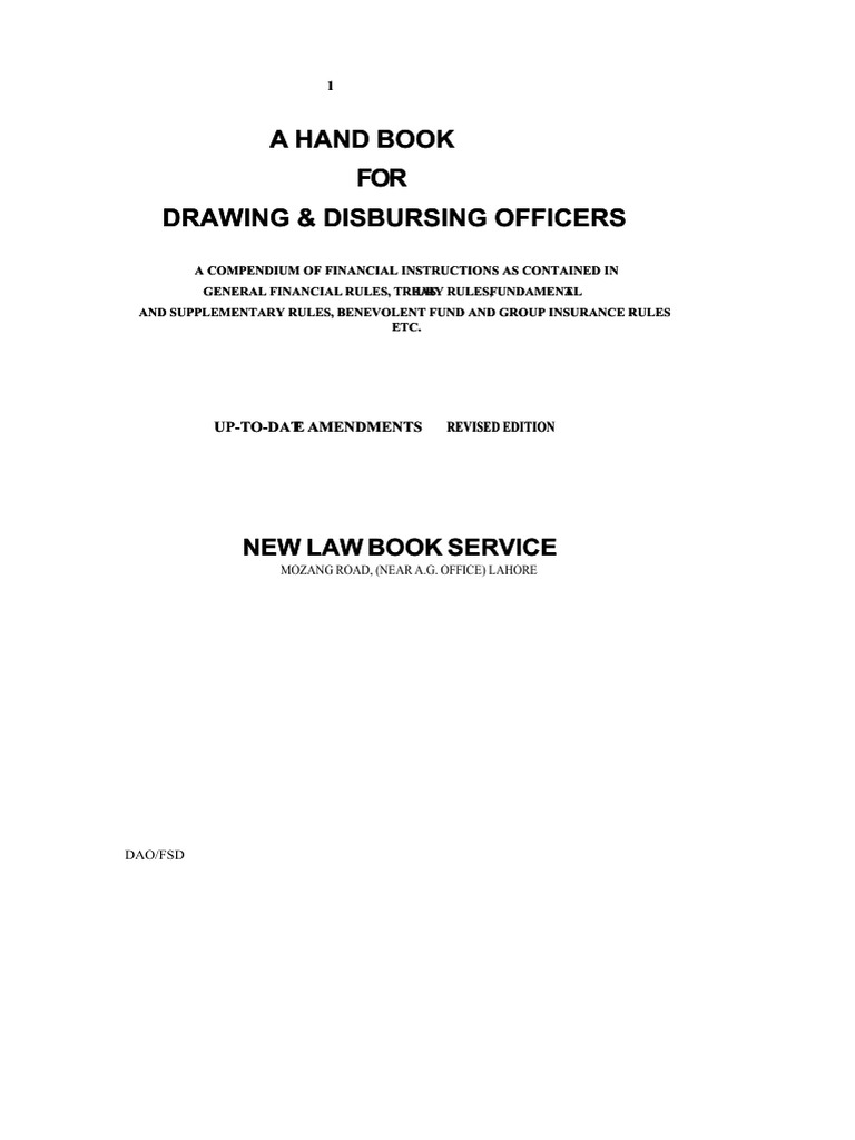 DDO Handbook for Financial Officers | PDF | Business