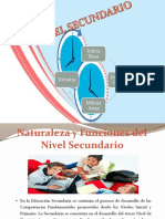 Naturaleza y funciones del nivel secundario