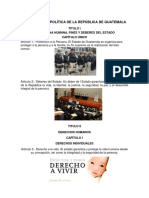 Constitución Política de La República de Guatemala Art. 1-46 Ilustrado