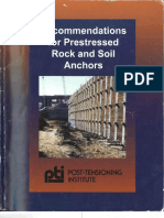 Recommendations For Prestressed Rock and Soil Anchors, Post Tensioning Institute (2004) PDF