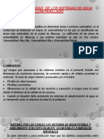 Vulnerabilidad de Los Sistemas de Agua Potable y Alcantarillado Del Proyecto