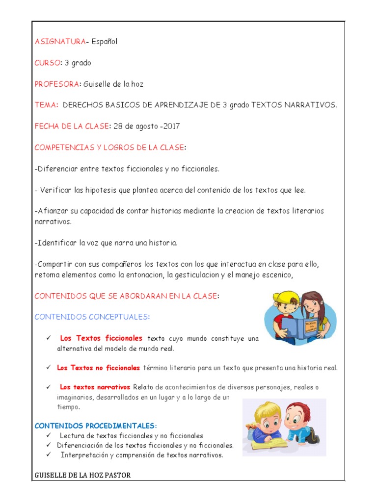 Clase de Lenguaje para Niños de Tercer Grado | Download Free PDF ...
