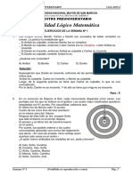 Ejercicios de lógica matemática de la Semana 1 del Centro Preuniversitario UNMSM 2015