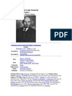 Vladimir Ilyich Lenin (Formerly Ulyanov) : Chairman of The Council of People's Commissars