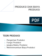 Teori Produksi Dan Struktur Pasar