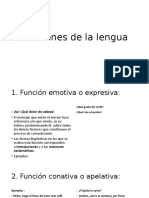 Funciones de La Lengua