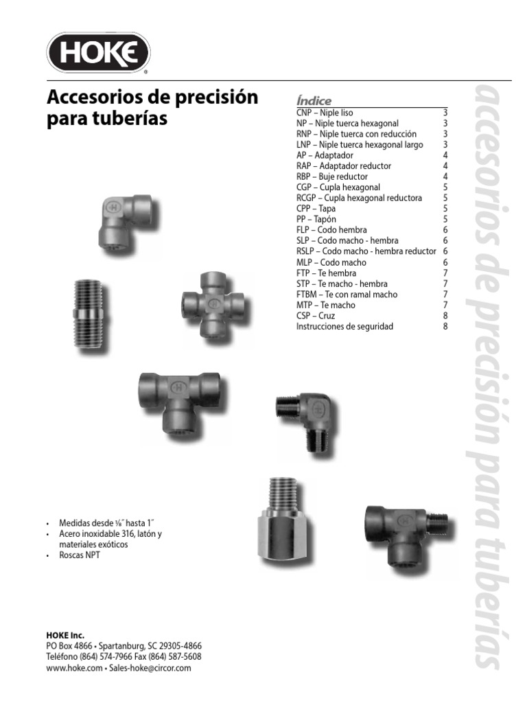 Catalog 79026SPA HOKE Pipe Fittings 10.03.13 PDF PDF Acero Materiales